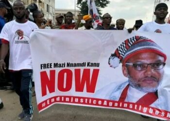 #FreeNnamdiKanu Protest Dispersed in Abuja as Police Take Over Streets